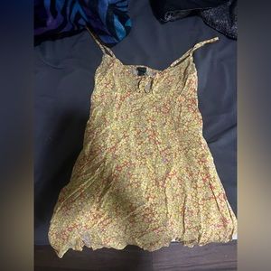 Yellow flower dress, very comfortable and stylish